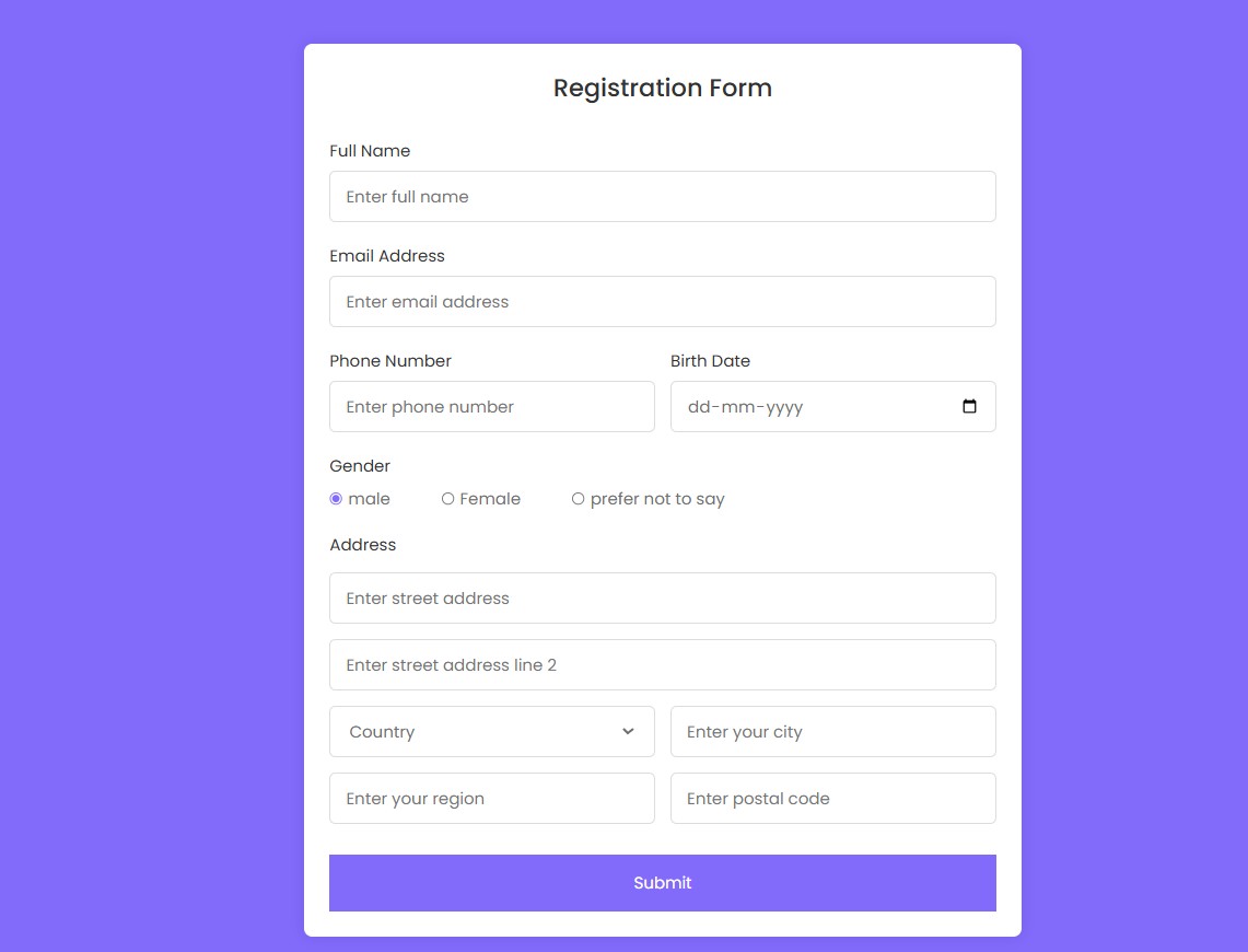 Registration Form